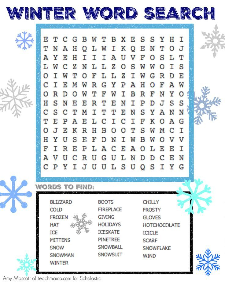 Print This Free Holiday Word Search For Kids Holiday