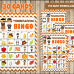 Printable 30 Thanksgiving Bingo Cards Printable Harvest Bingo