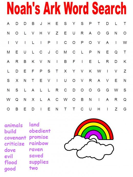 Printable Bible Word Searches From Genesis Bible Lessons 