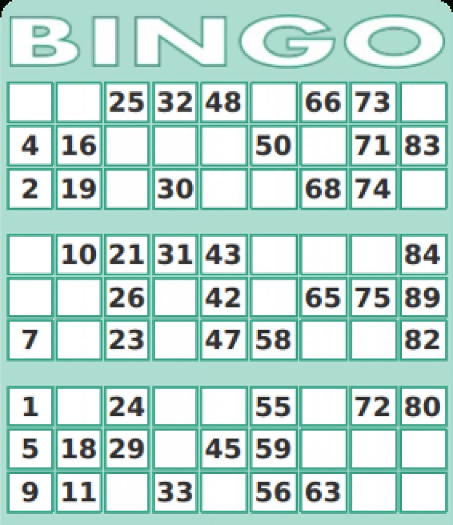Printable Bingo Cards 0 75