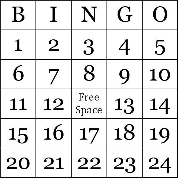 Printable Bingo Cards 1-40 - FreePrintableTM.com | FreePrintableTM.com