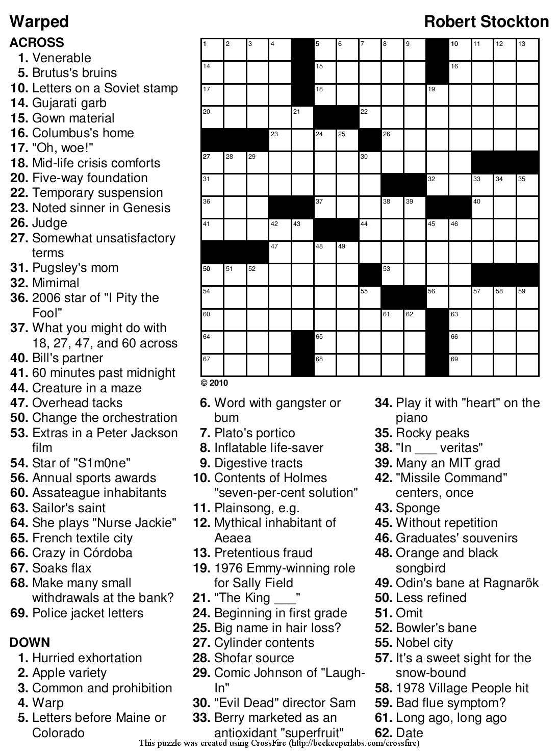 Printable Crossword Puzzles Pop Culture Printable 