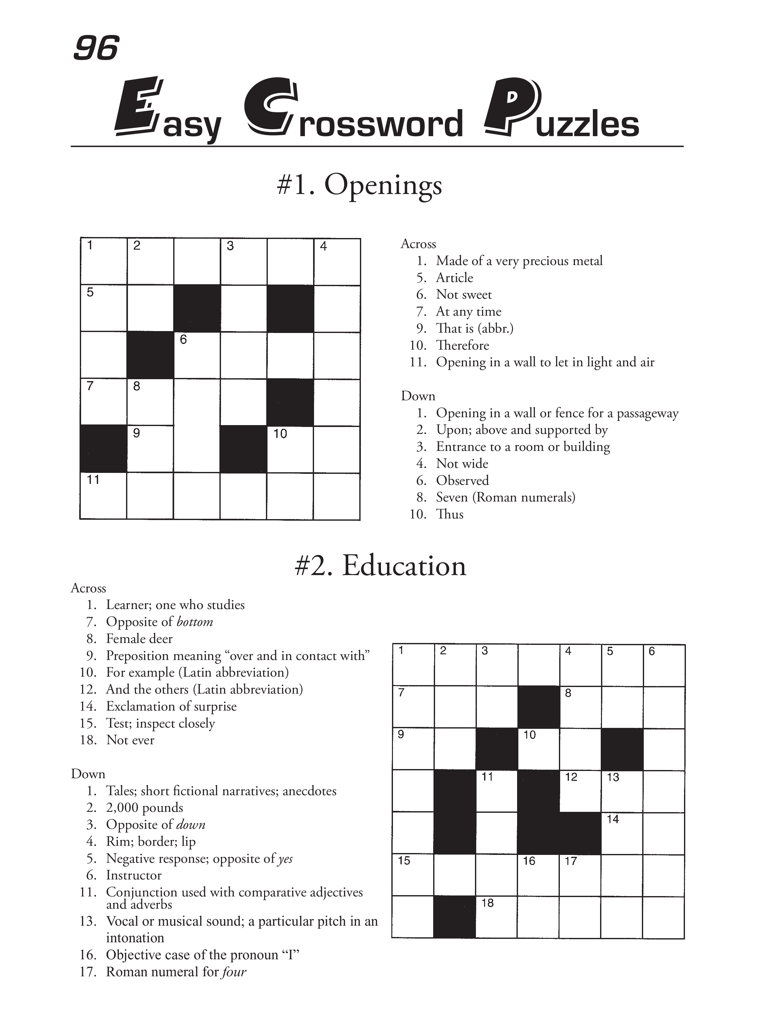 Printable Crossword Puzzles Template Templates At 