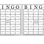 Printable Multiplication Bingo Game