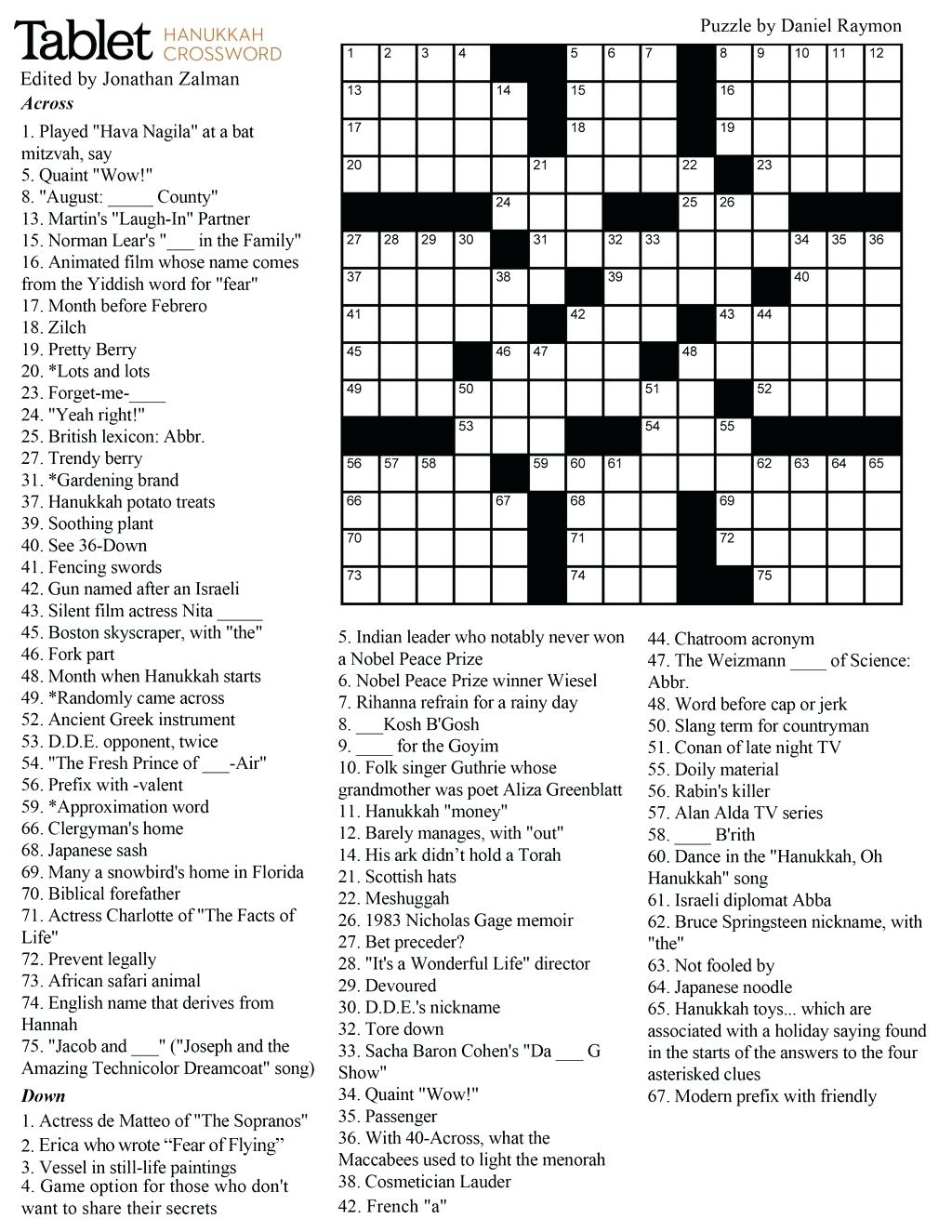 Printable Puzzle Middle School Printable Crossword Puzzles