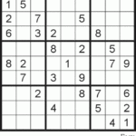 Printable Sudoku Puzzles 1 Coloring Kids