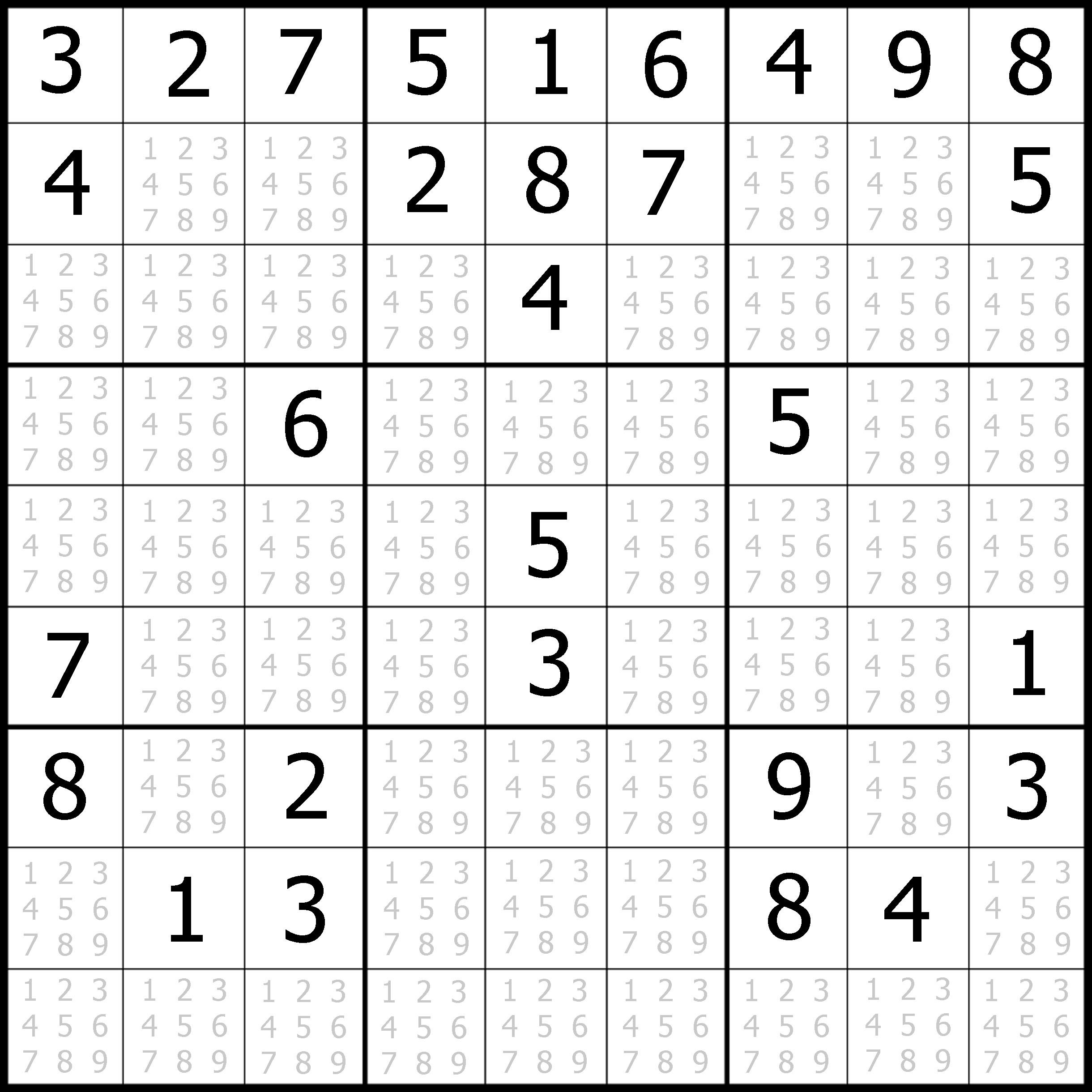 Printable Sudoku Puzzles Easy 1 Answers Printable 