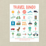 Printable Travel Bingo Cards Road Trip Activity Family
