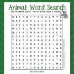 Printable Word Search Animals Word Search Printables