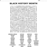 Printable Word Search Black History Month Word Search