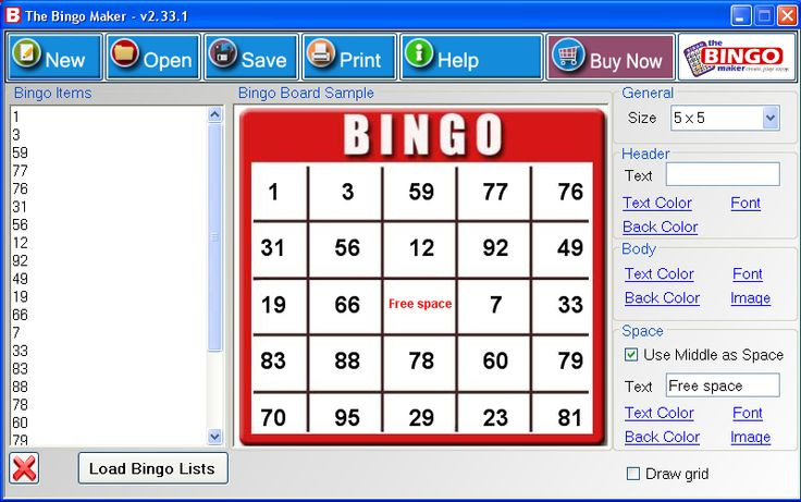 Program To Make Your Own Bingo Cards Http www 