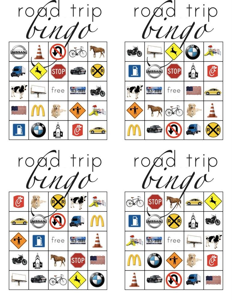 Road Trip Bingo Family Road Trip Printables Road Trip 