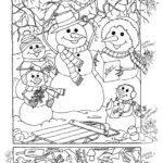 Snowman Hidden Picture Puzzle For Christmas Hidden