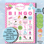 SPA PARTY 5x5 Bingo Printable PDFs Contain Everything You Need