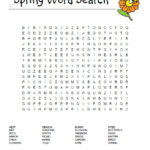 Spring Word Search Free Printable AllFreePrintable