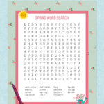 Spring Word Search Laura S Crafty Life