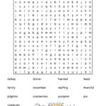 Thanksgiving Word Search Hard Printable Word Search