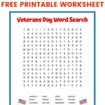 Veterans Day Word Search FREE Printable Worksheet With