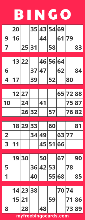 Virtual 1 90 Number Bingo In 2020 Free Printable Bingo 