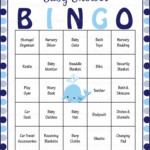 Whale Baby Bingo Cards Printable Download Prefilled
