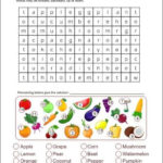 Word Search Fruits And Vegetables Free Printable