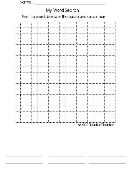 Word Search Template Word Search Printables Word Find 