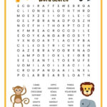 Zoo Animals Word Search With Images Zoo Animals