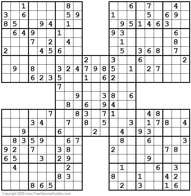 1001 Moderate Samurai Sudoku Puzzles In 2020 Sudoku 