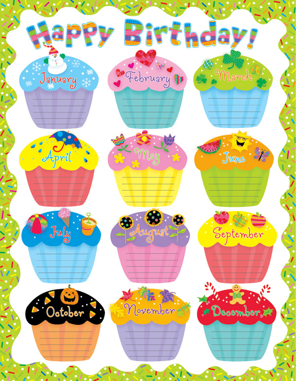 11 Birthday Month Cupcakes With Printable Photo Free 