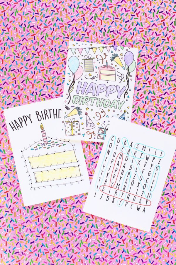 15 Free Printable Birthday Cards For Kids The Yellow 