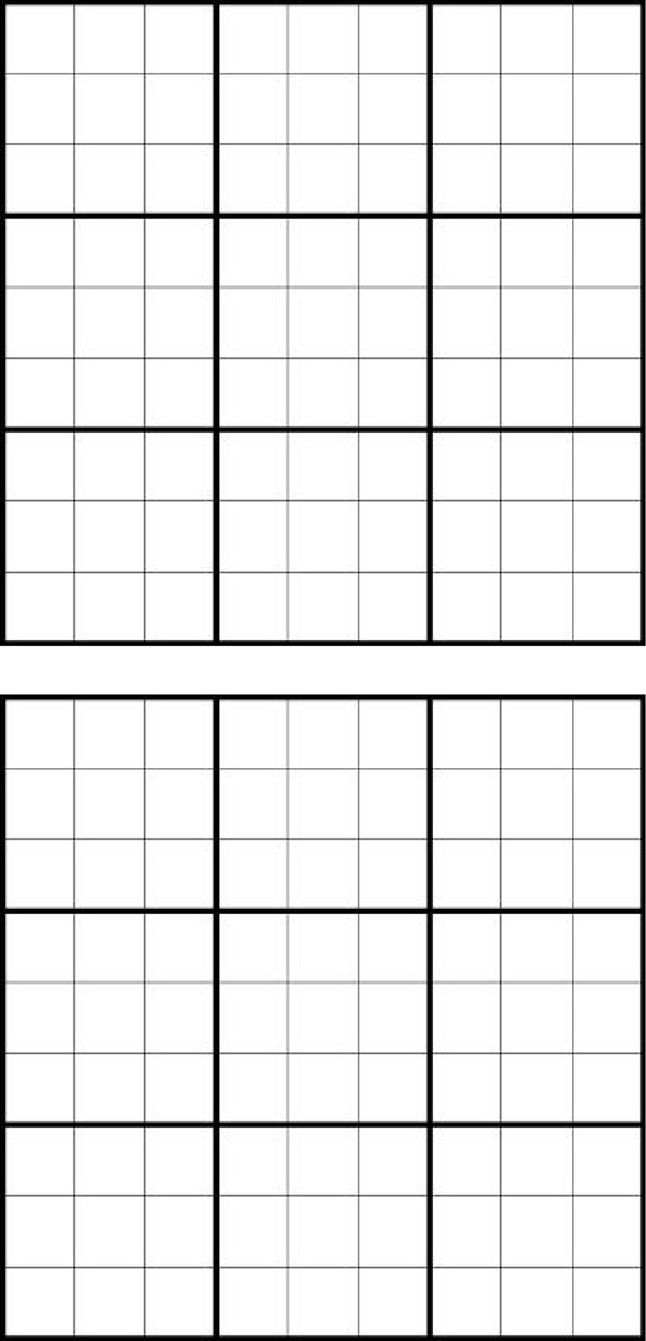 3 Printable Sudoku Grids Free Download