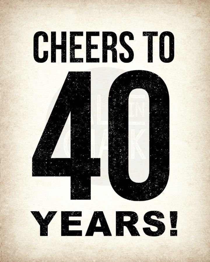 40th Birthday PRINTABLE Signs 40th Birthday DIGITAL