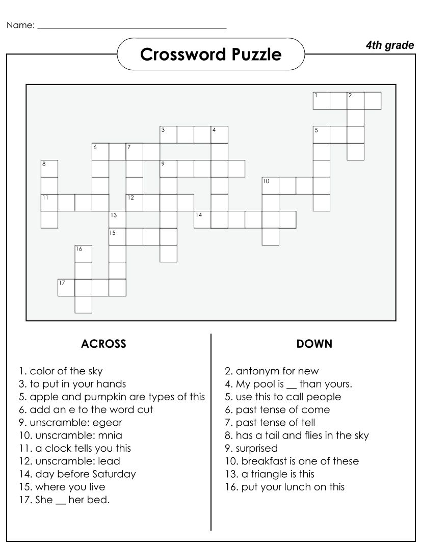 5 Best Printable Halloween Puzzles 4th Grade Printablee