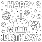 55 Best Happy Birthday Coloring Pages Free Printable PDFs