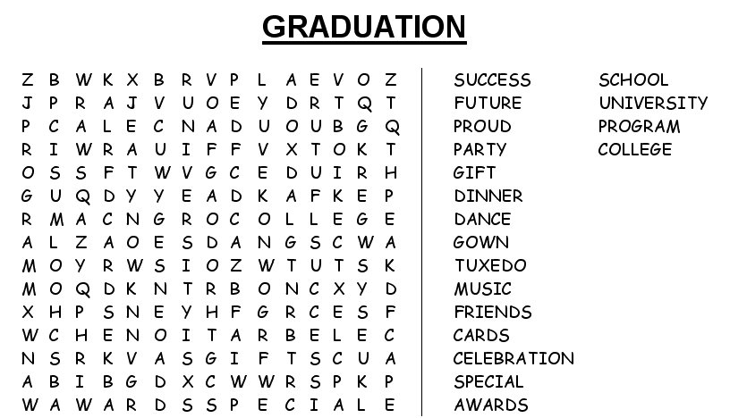 printable crossword puzzles for middle school