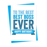 Best Boss Birthday Card Birthday Card Greetings Card