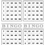Bingo Cards 1000 Cards 4 Per Page Numbered Immediate Pdf