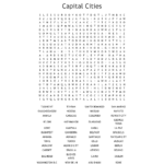 Capital Cities Word Search WordMint