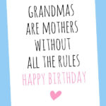Card For Grandma Funny Grandma Birthday Grandma Card