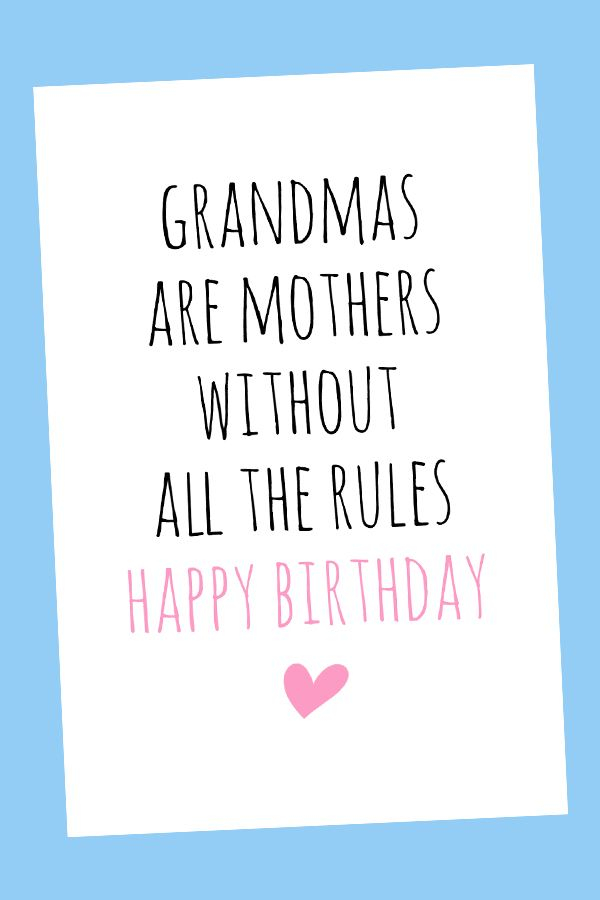 Card For Grandma Funny Grandma Birthday Grandma Card 
