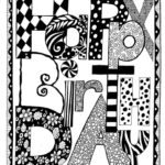Card Invitation Design Ideas Black And White Birthday