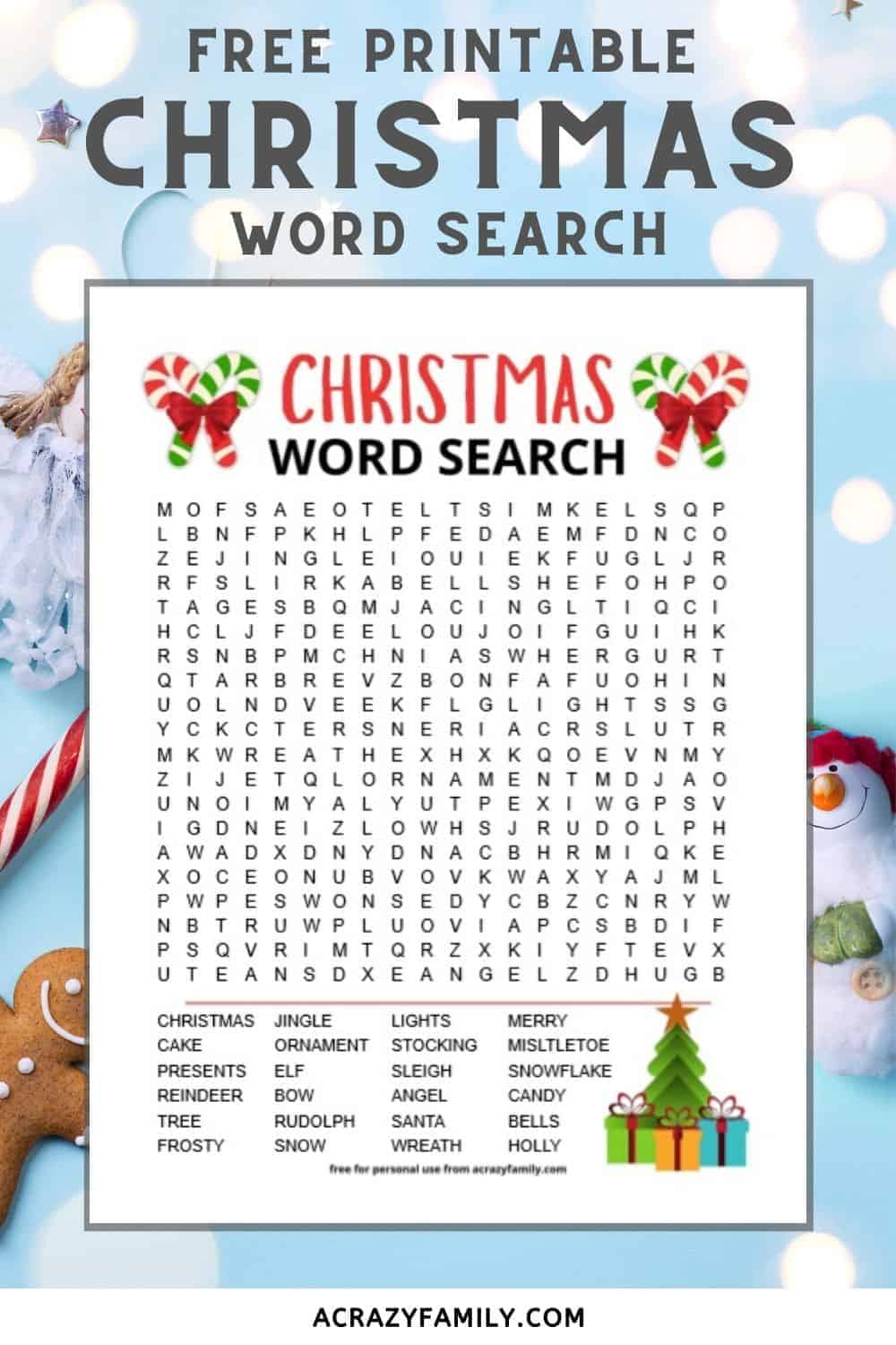 christmas word search printable free