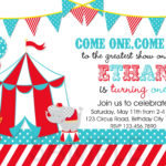 Circus Themed Birthday Party Invitations FREE PRINTABLE