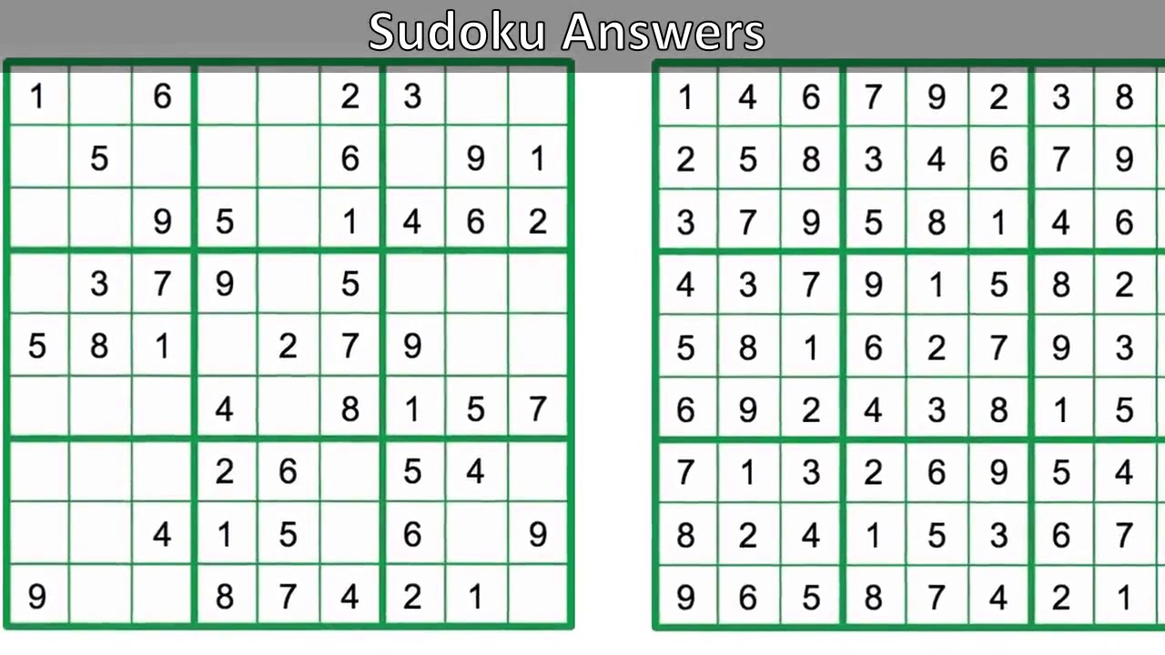Medium Sudoku With Answers Printable FreePrintableTM 