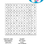 Easy Word Search Puzzles Free Printable Winter Word
