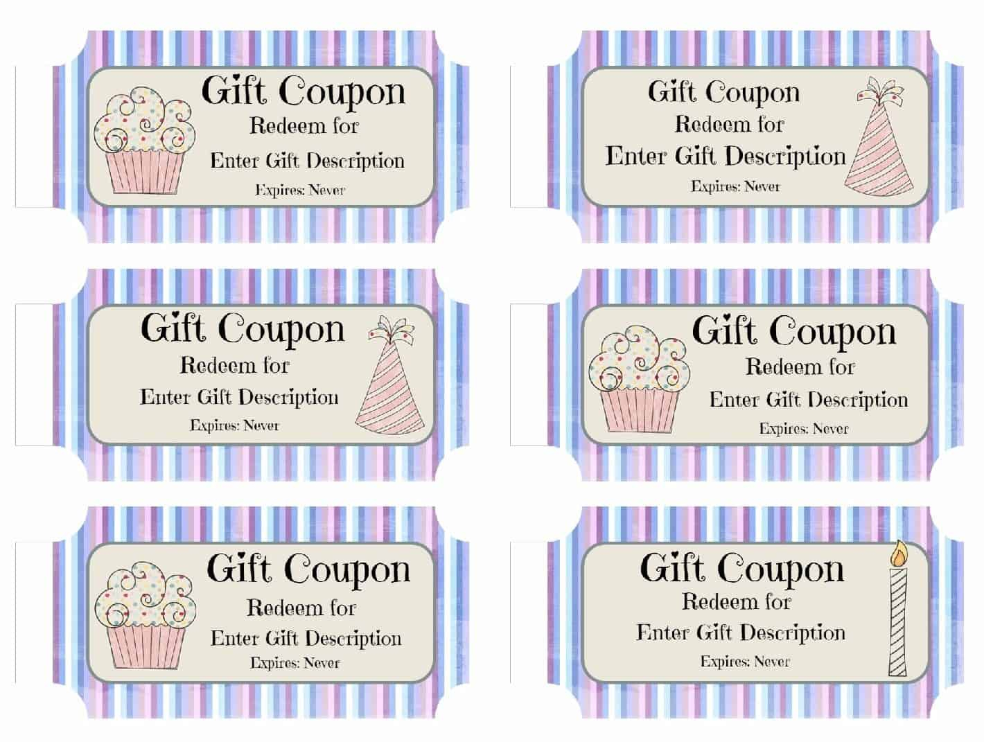 Free Custom Birthday Coupons Customize Online Print At 