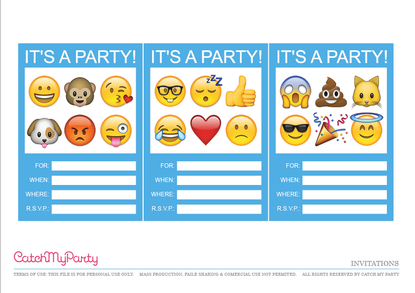 Free Emoji Party Printables For An Amazing Party Catch 