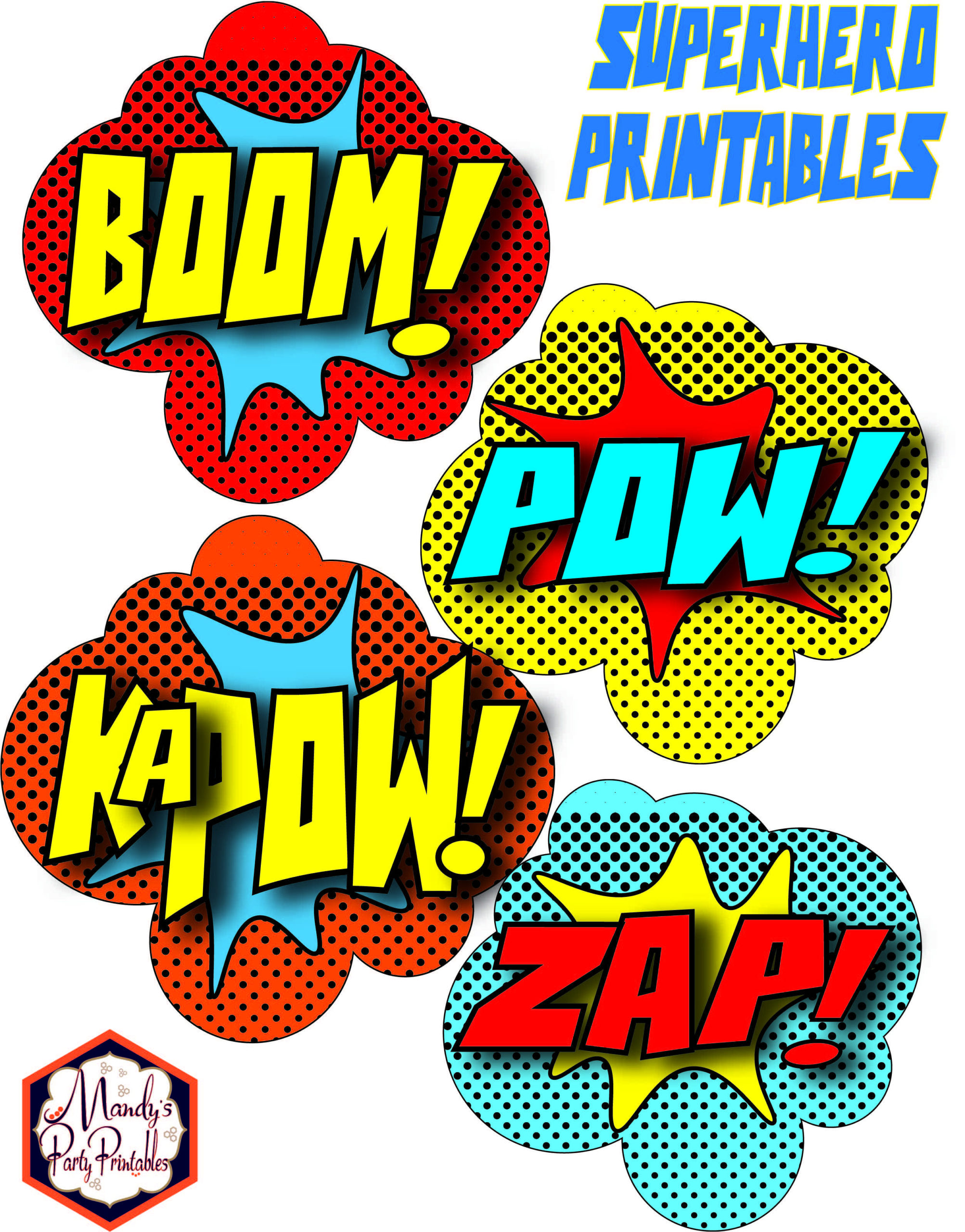 Free PJ Masks Party Printables Round 2 Superhero Signs 