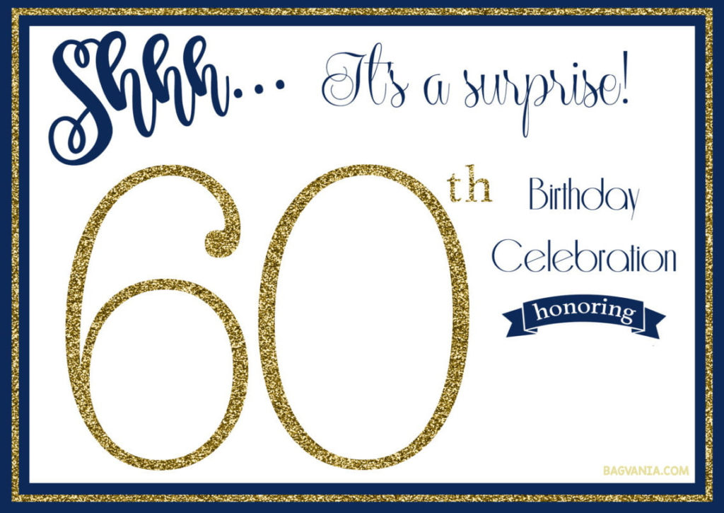 Free Printable 60th Birthday Invitations DREVIO