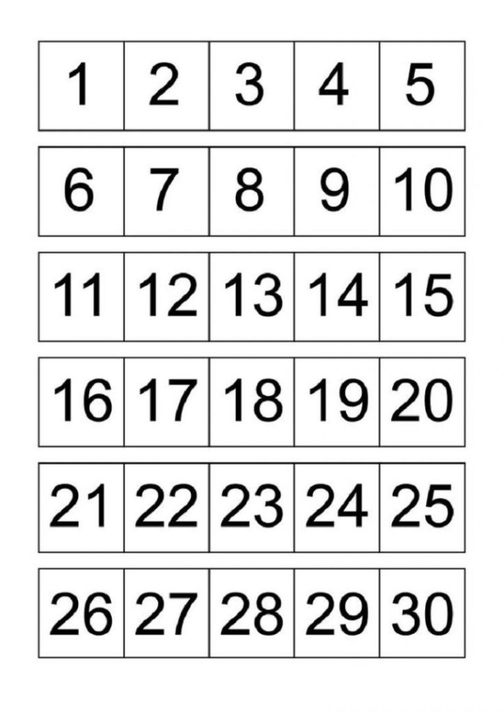 Free Printable Bingo Cards 1 30 Printable Bingo Cards